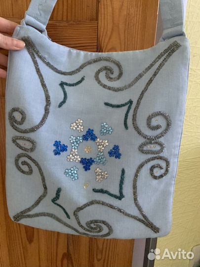 Сумка шоппер с пайетками