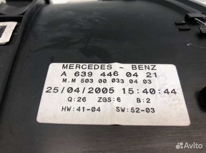 Щиток приборов A6394460421 mercedes-benz Vito W639