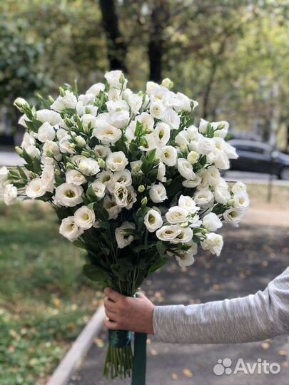 Эустома, лизиантус, пышный букет 1 сентября