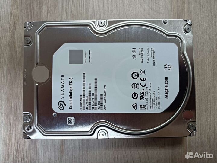Почти новые Seagate SAS st1000nm0023 1Tb 3.5