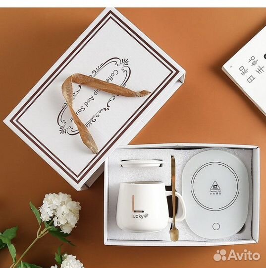 Кружки на подставке с подогревом