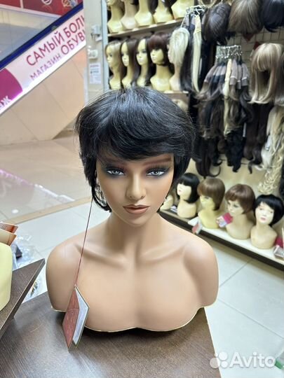 Парик из натуральных волос с имитацией кожи головы