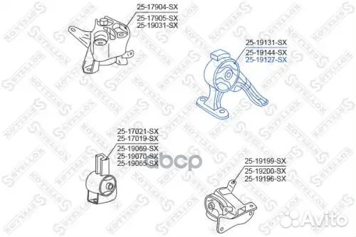 Опора двигателя задняяToyota Avensis 03-08