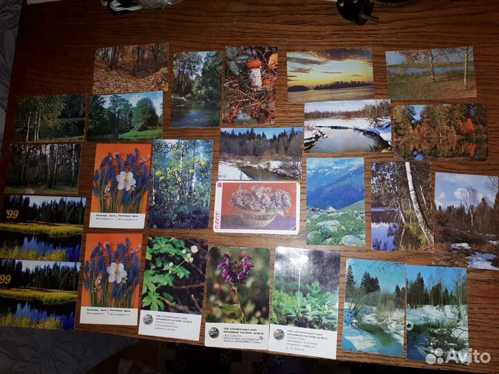 Карманные календарики спорт, артисты, природа, иск