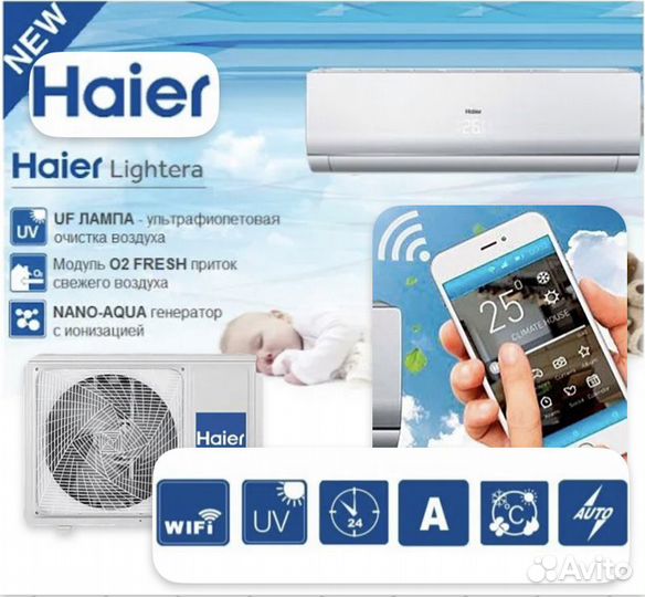 Сплит система Haier с гарантией