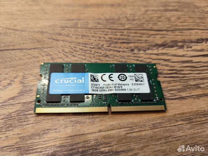 Оперативная память crucial DDR4 16gb sodiimm