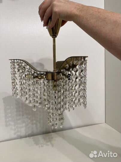 Люстра с бра хрустальная