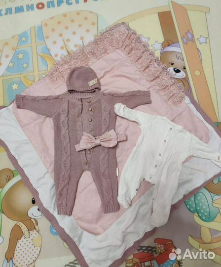 Комплект на выписку для девочки весна лето