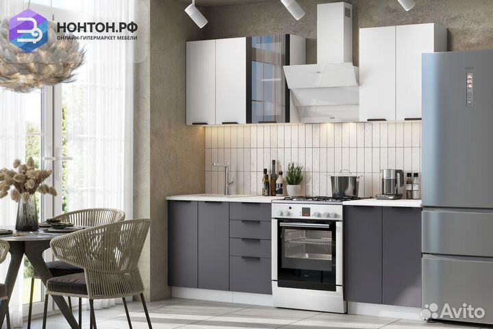 Кухня Норд 1.6 м даймонд софт / смок софт