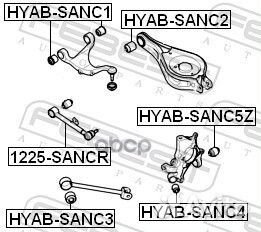 Сайлентблок hyab-sanc2 hyab-sanc2 Febest