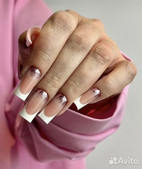 Гель-лак,наращивание,арочки,выкладной френч