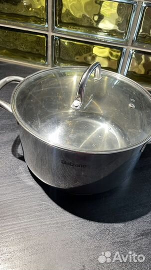 2 кастрюли из нержавейки и сотейник