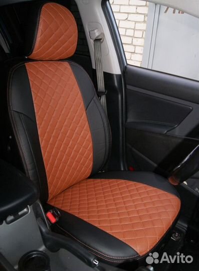 Авточехлы экокожа Ромб на KIA Sportage 3 Автопилот