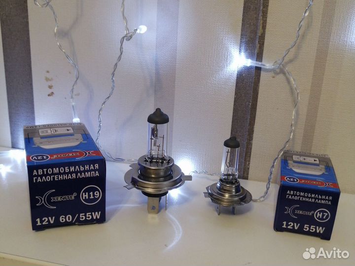 Лампочки h7, h4, h19
