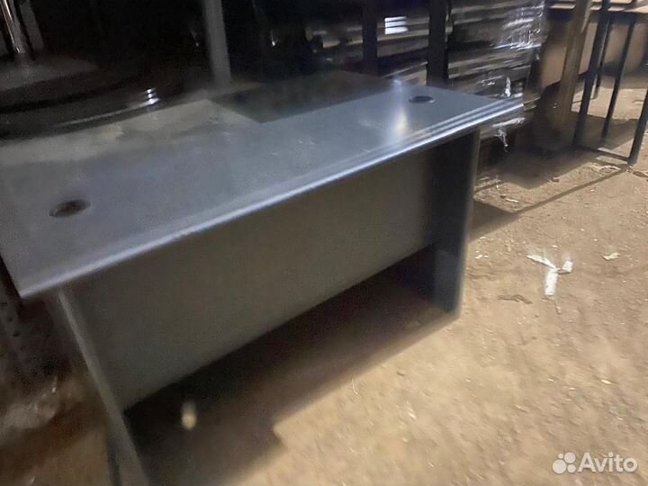 Стол 120/77/72 лдсп серый офисный