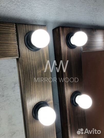 Гримерное зеркало с лампочками во весь рост