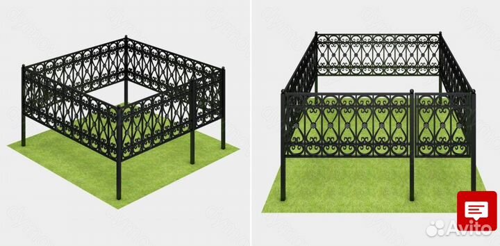 Изготовление и монтаж оградок и памятников