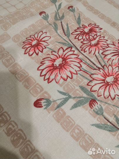 Скатерть льняная СССР, 1,5*1,3, прямоугольн