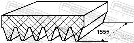 Ремень поликлиновой 6 клинов 88128-6L1555 Febest