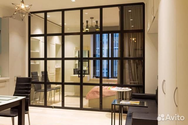 Перегородка из стекла в стиле лофт