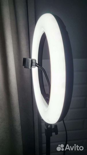 Проф. Кольцевая лампа 32 см со штативом