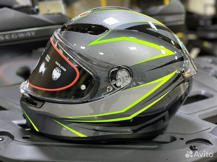 Шлем AGV K6 Flash Grey/Black/Line