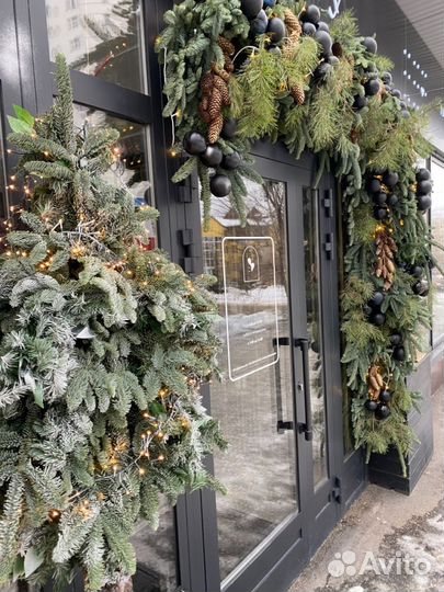 Новогоднее оформление входной группы/ зала