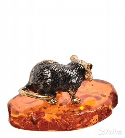 Фигурка Крысеныш (латунь, янтарь) A2035703