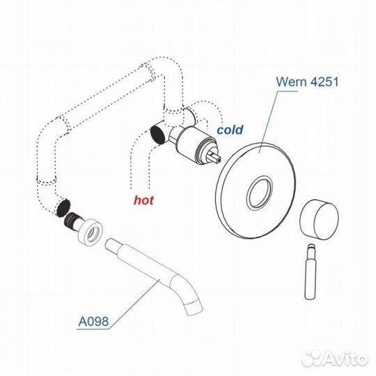 Смеситель для раковины wasserkraft Wern A42583