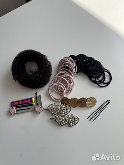 Резинки для волос невидимки заколки пакетом