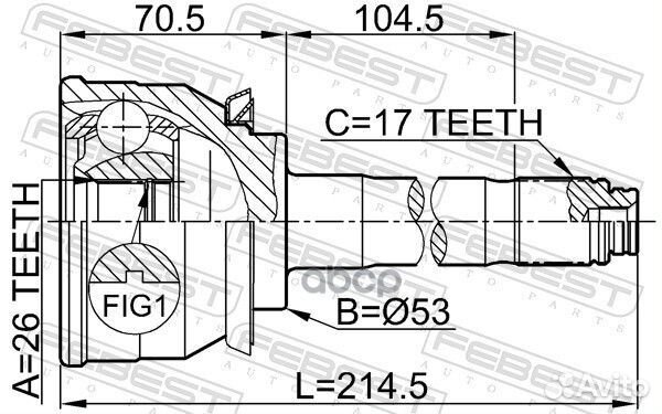 ШРУС внешний opel frontera A 0610-004 0610-004