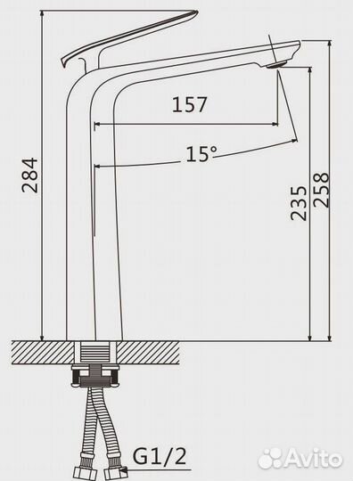 Смеситель для раковины Savol S-JD9111AW белый/хром