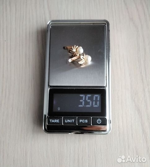 Серьги золотые с жемчугом