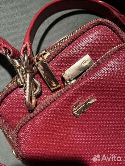 Сумка кожаная Lacoste