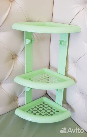 Угловая полочка для ванны 3-х-ярусная