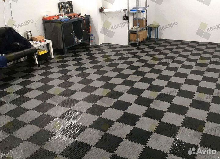 Модульная пвх плитка для гаража