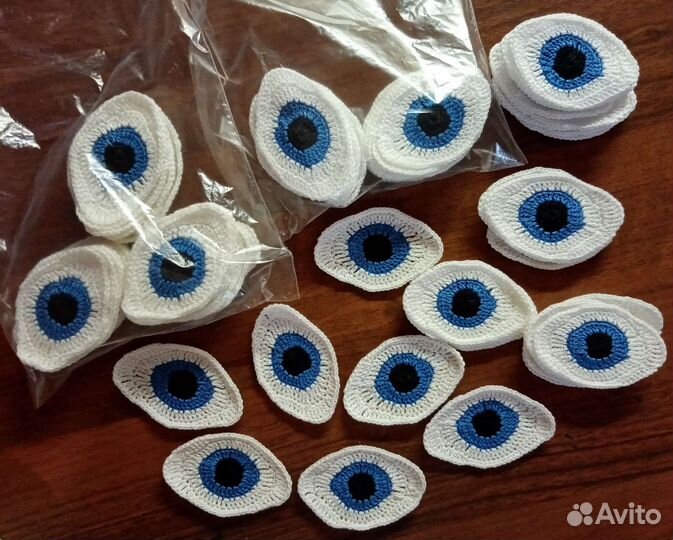 Аппликации вязаные Глаза, Глазки, Всевидящее око