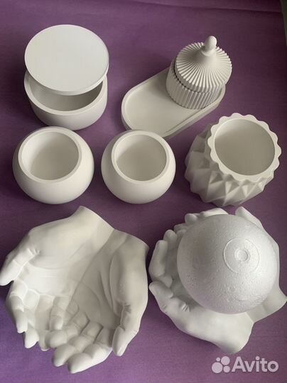 Кашпо из гипса