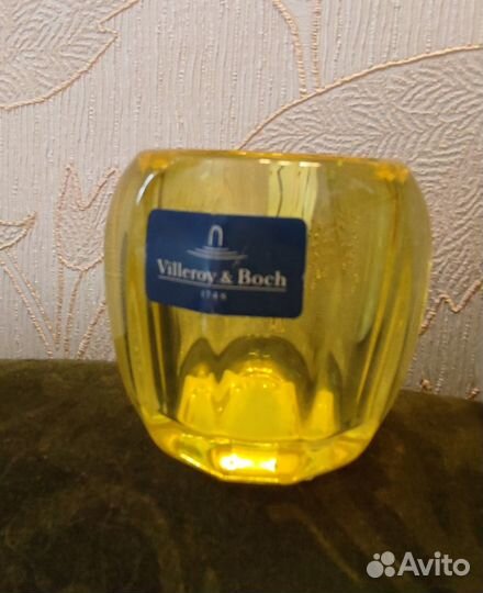 Villeroy boch подсвечник жёлтый новый