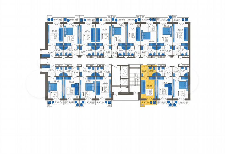 Апартаменты-студия, 25,1 м², 7/12 эт.