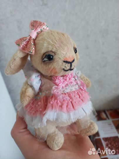 Зайка тедди ручной работы