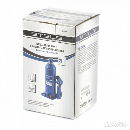 Домкрат Stels бутылочный, 3 т, 188-363 мм