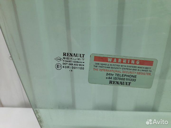Стекло двери передней правой Renault Megane 2 2002