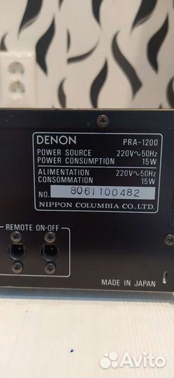 Предусилитель Denon 1200,220v