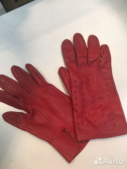 Перчатки женские кожаные б/у