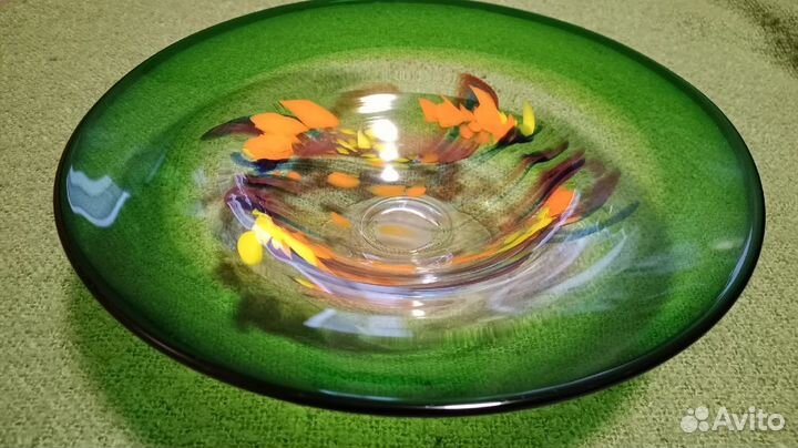 Ваза для фруктов Первомайского стекольного завода