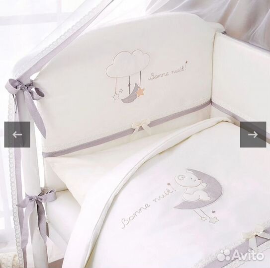 Комплект постельного белья новорожденных+бортики