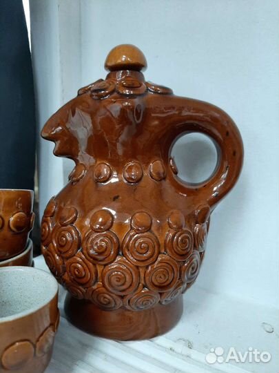 Кувшин штоф Баран с чарками