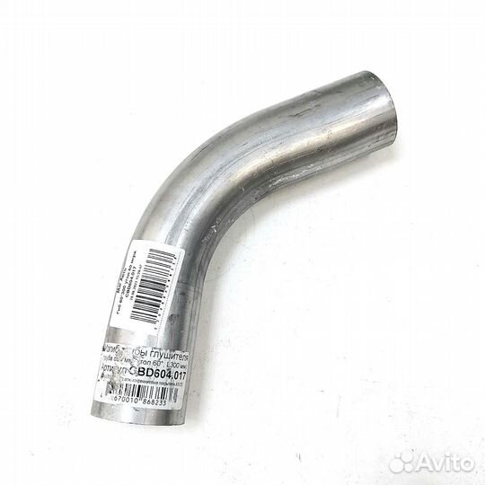 Труба-гиб глушителя 60*300 угол 60 нержавейка CBD