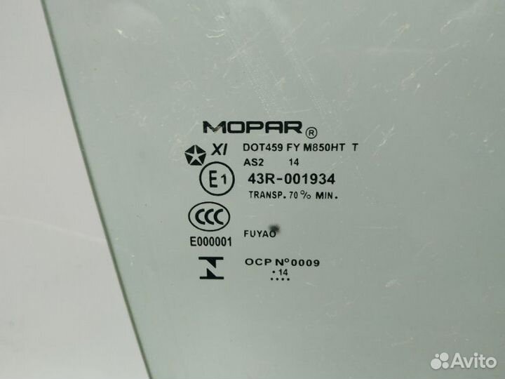 Стекло двери переднее правое Jeep Grand Cherokee